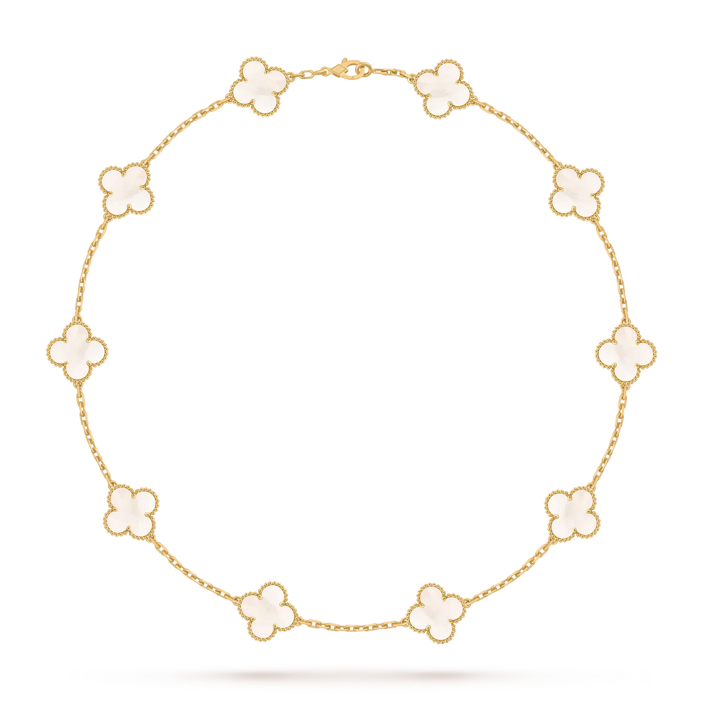 [Riva Jewelry]CLASSIC LUCKY 10-MOTIF CLOVER NECKLACE GOLD COLLECTION