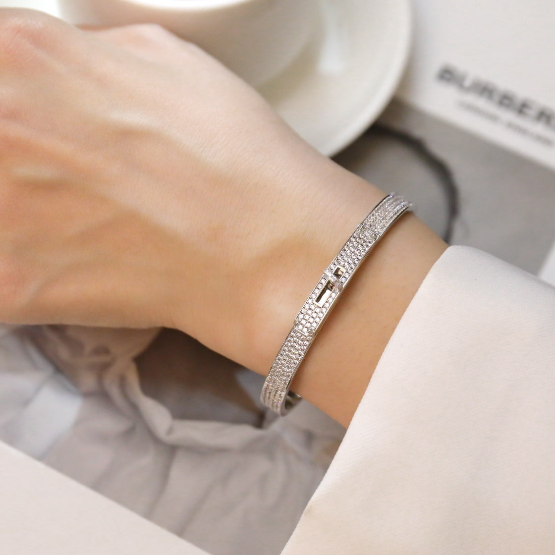 [Riva Jewelry]KELLY BRACELET DIAMOND PAVED
