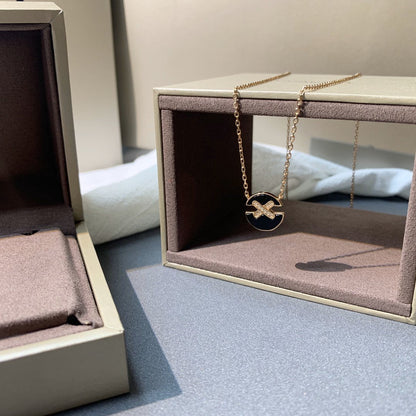 [Riva Jewelry]JEUX DE ROSE GOLD DIAMOND NECKLACE
