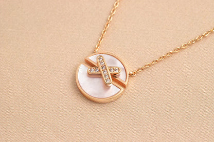 [Riva Jewelry]JEUX DE ROSE GOLD DIAMOND NECKLACE