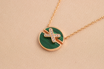 [Riva Jewelry]JEUX DE ROSE GOLD DIAMOND NECKLACE