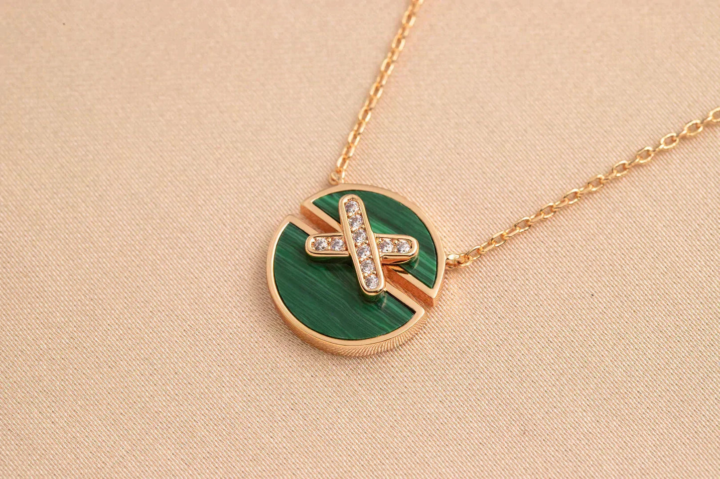 [Riva Jewelry]JEUX DE ROSE GOLD DIAMOND NECKLACE