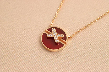 [Riva Jewelry]JEUX DE ROSE GOLD DIAMOND NECKLACE