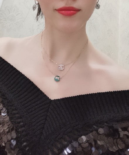 [Riva Jewelry]JEUX DE ROSE GOLD DIAMOND NECKLACE