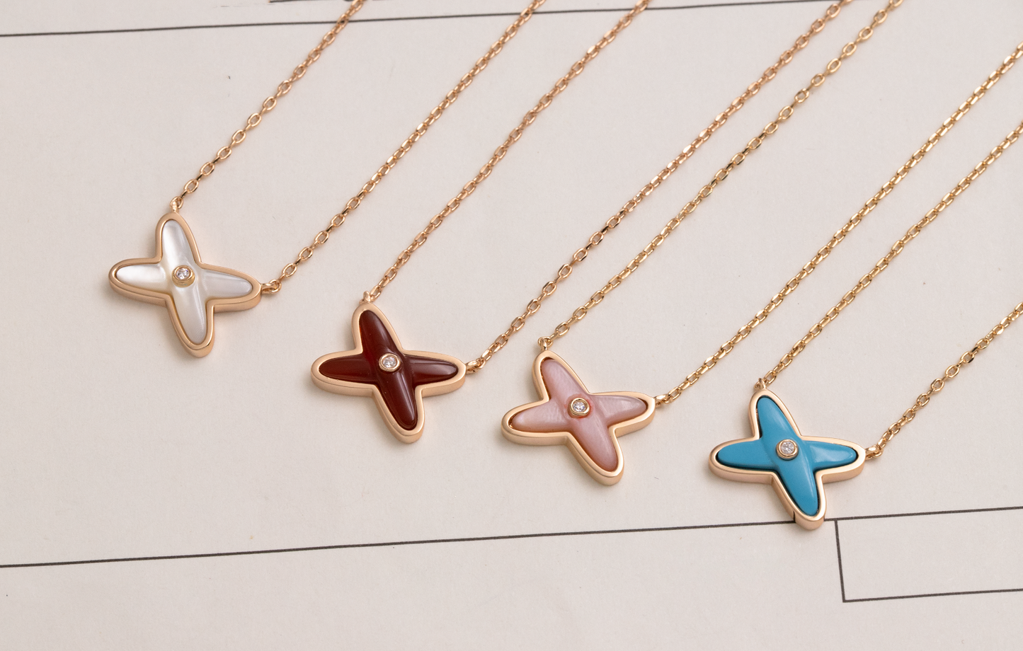 [Riva Jewelry]JEUX DE NECKLACE 1 DIAMOND