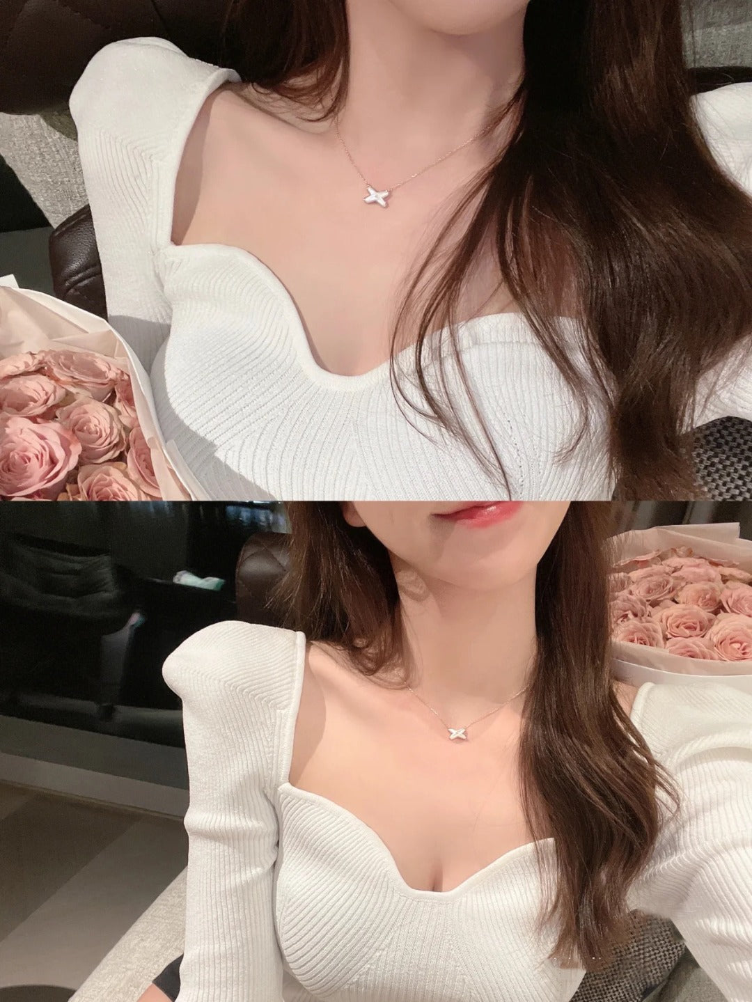[Riva Jewelry]JEUX DE NECKLACE 1 DIAMOND