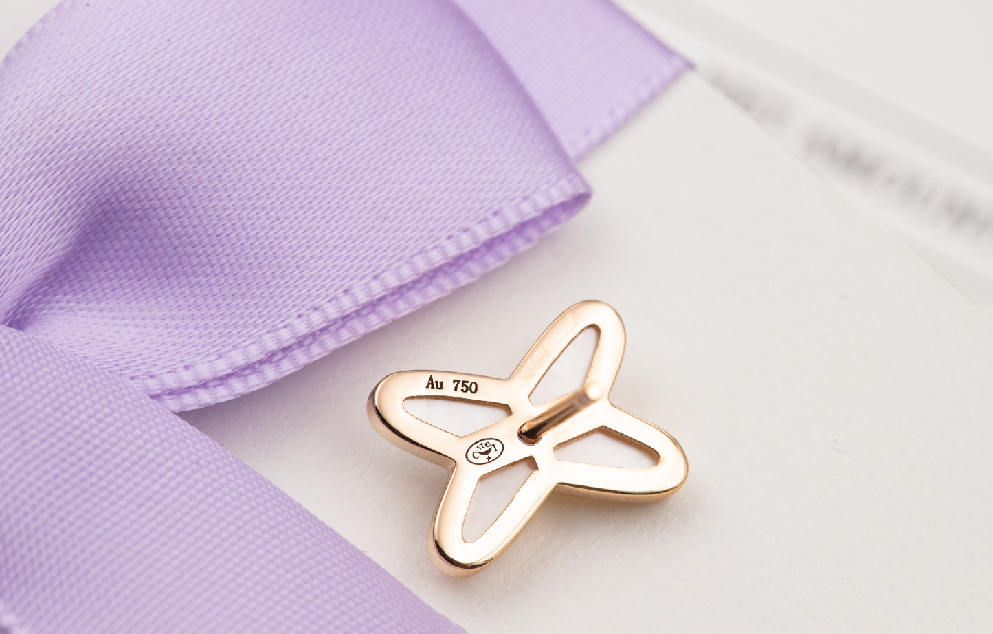 [Riva Jewelry]JEUX DE WHITE MOP ROSE GOLD DIAMOND EARRINGS