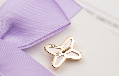 [Riva Jewelry]JEUX DE WHITE MOP ROSE GOLD DIAMOND EARRINGS