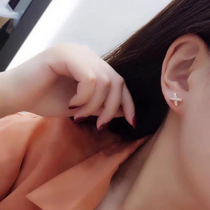 [Riva Jewelry]JEUX DE GOLD DIAMOND EARRINGS