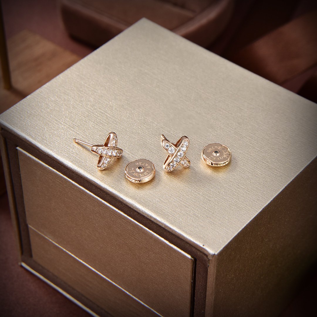 [Riva Jewelry]JEUX DE GOLD DIAMOND EARRINGS
