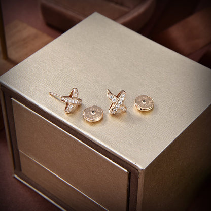 [Riva Jewelry]JEUX DE GOLD DIAMOND EARRINGS