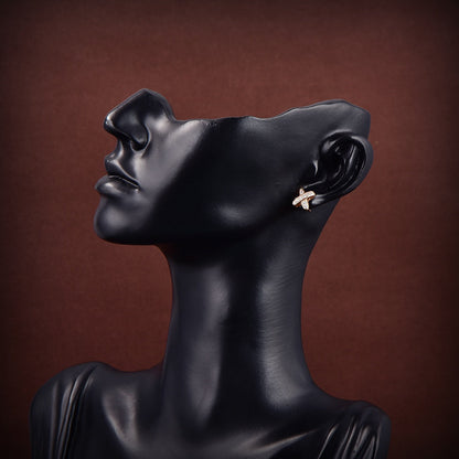 [Riva Jewelry]JEUX DE GOLD DIAMOND EARRINGS