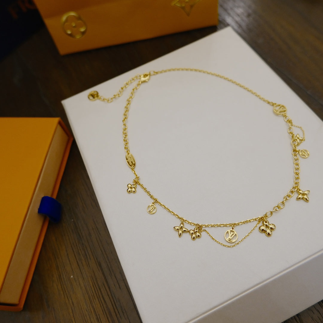 [Riva Jewelry]BLOOMING SUPPLE NECKLACE BRASS