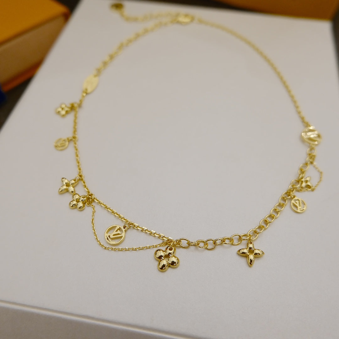 [Riva Jewelry]BLOOMING SUPPLE NECKLACE BRASS