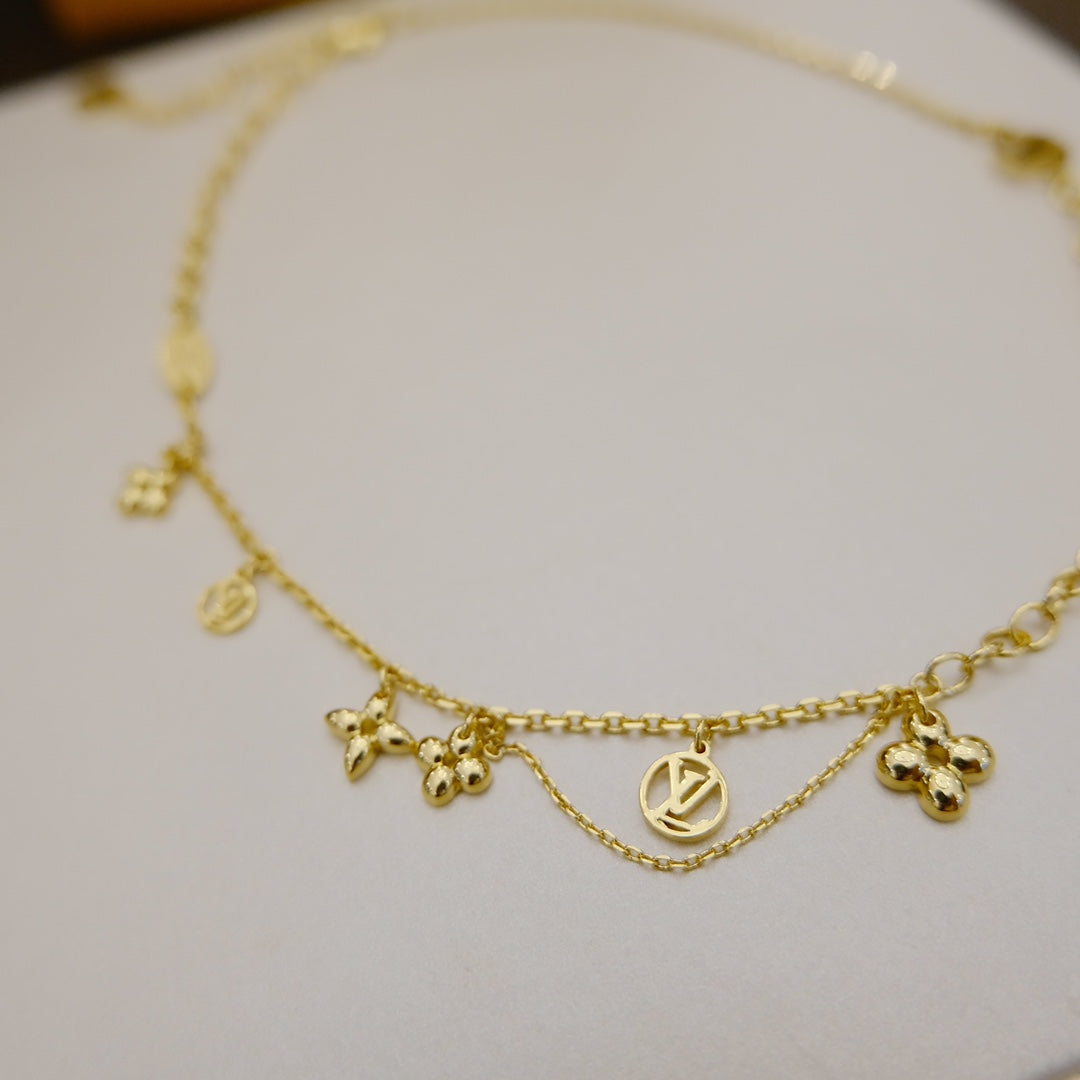 [Riva Jewelry]BLOOMING SUPPLE NECKLACE BRASS