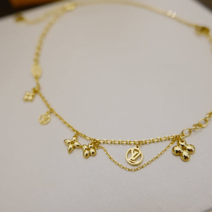 [Riva Jewelry]BLOOMING SUPPLE NECKLACE BRASS