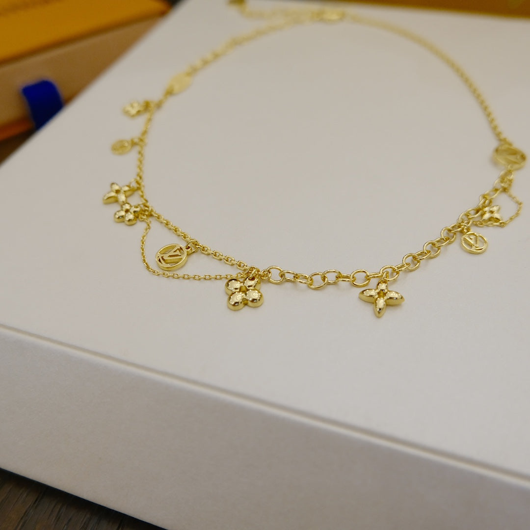 [Riva Jewelry]BLOOMING SUPPLE NECKLACE BRASS
