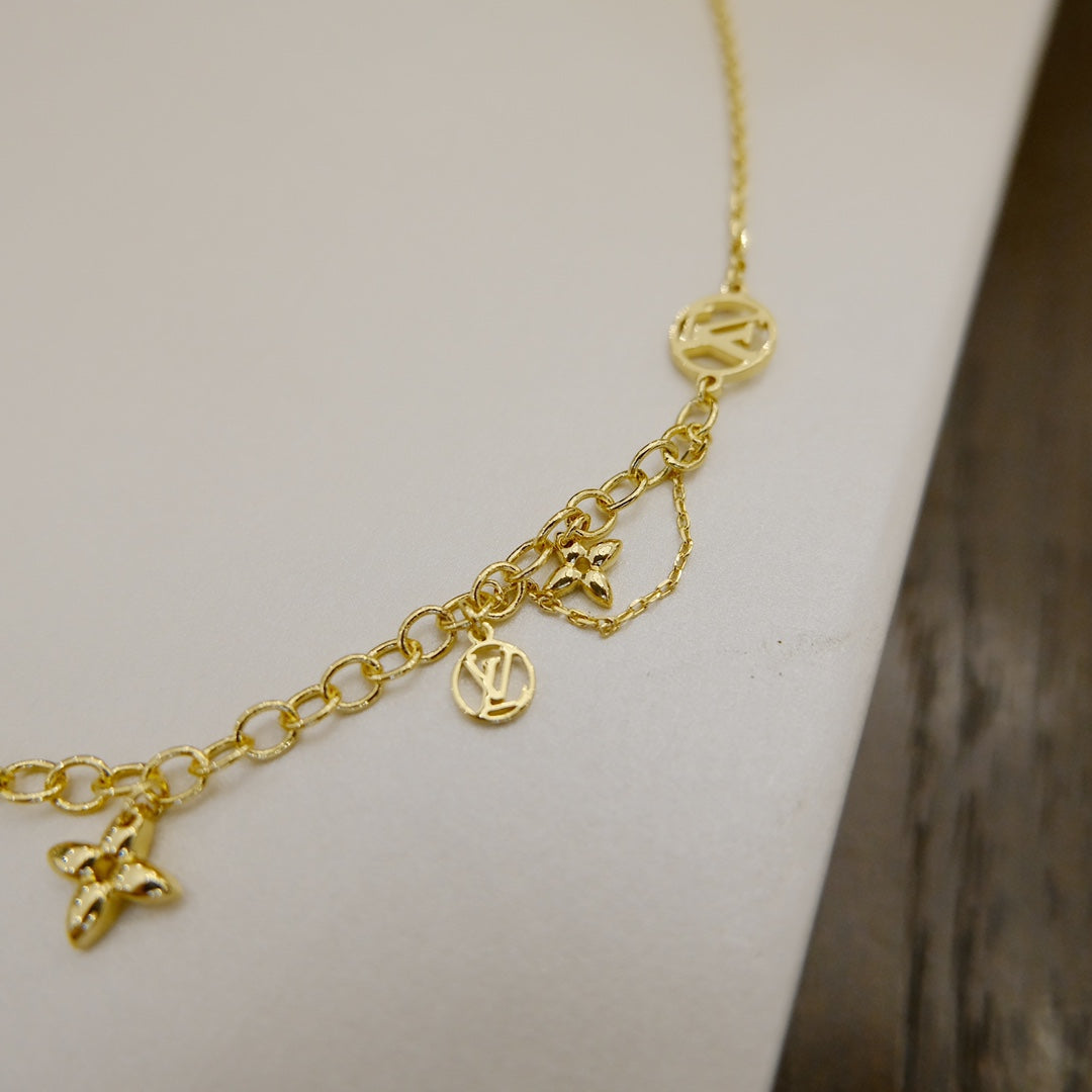 [Riva Jewelry]BLOOMING SUPPLE NECKLACE BRASS