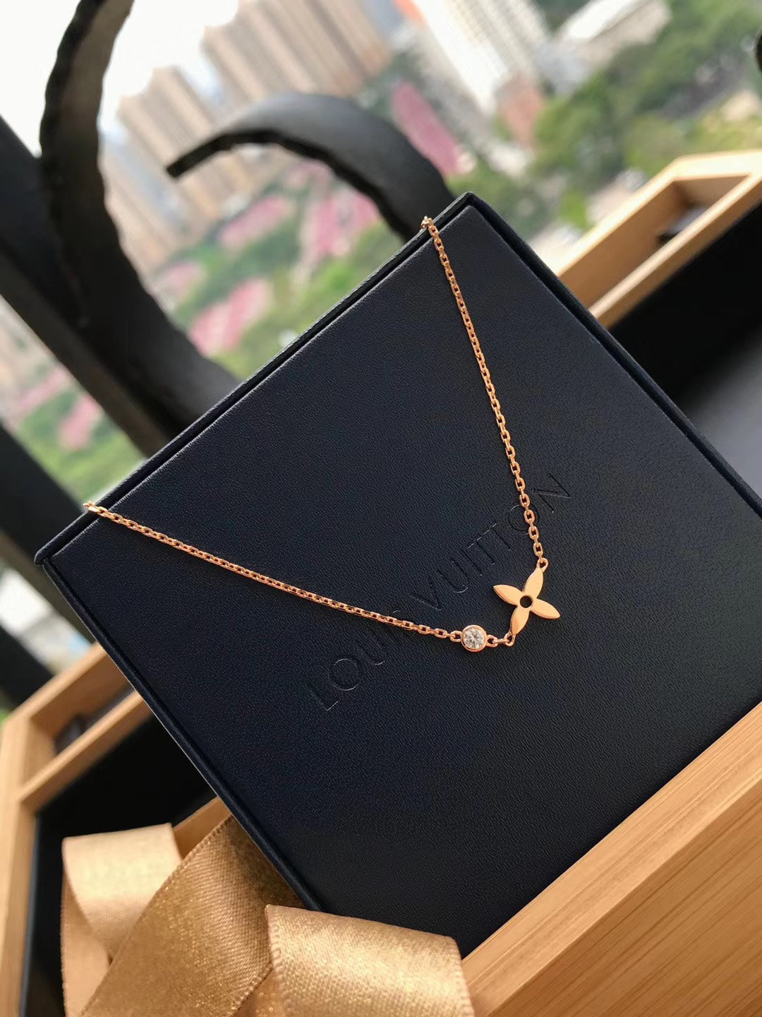 [Riva Jewelry]BLOSSOM PENDANT ROSE GOLD AND DIAMOND
