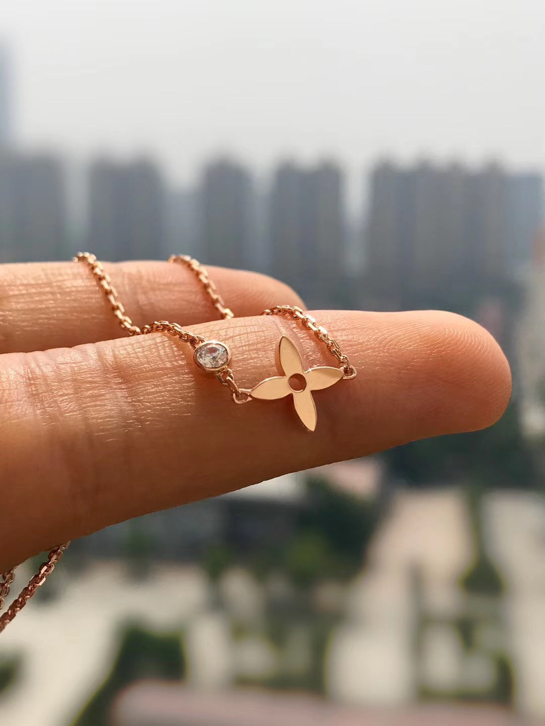 [Riva Jewelry]BLOSSOM PENDANT ROSE GOLD AND DIAMOND