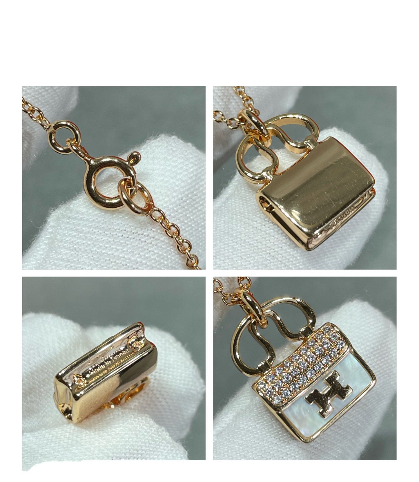 [Riva Jewelry]H CIRCE MOISSANITE PENDANT NECKLACE GOLD
