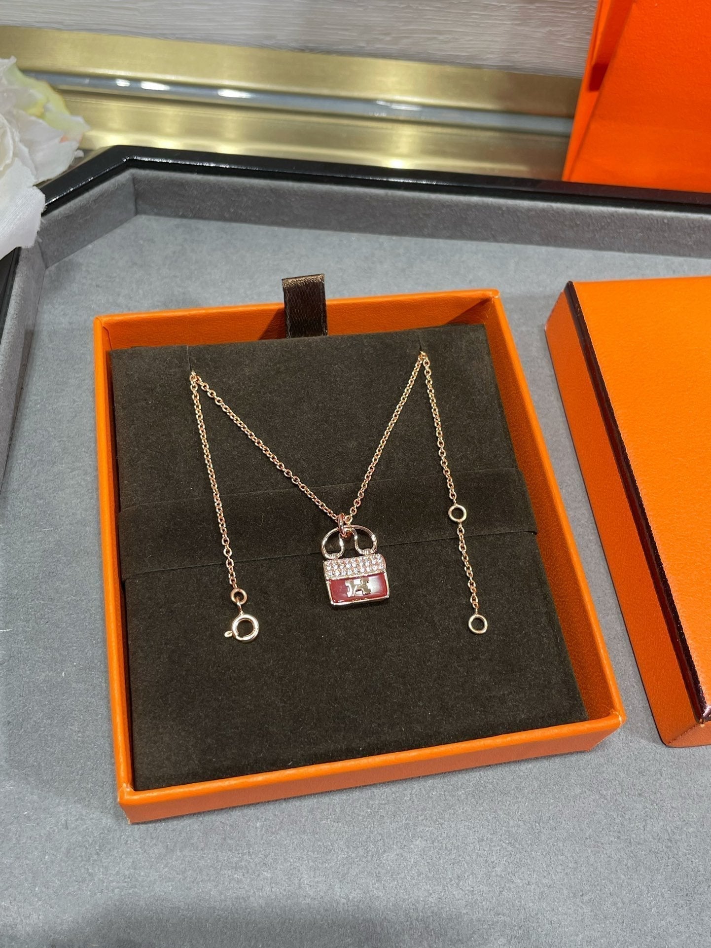 [Riva Jewelry]H CIRCE MOISSANITE PENDANT NECKLACE GOLD