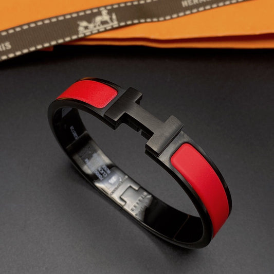 [Riva Jewelry]CLIC HM SO BLACK RED BRACELET