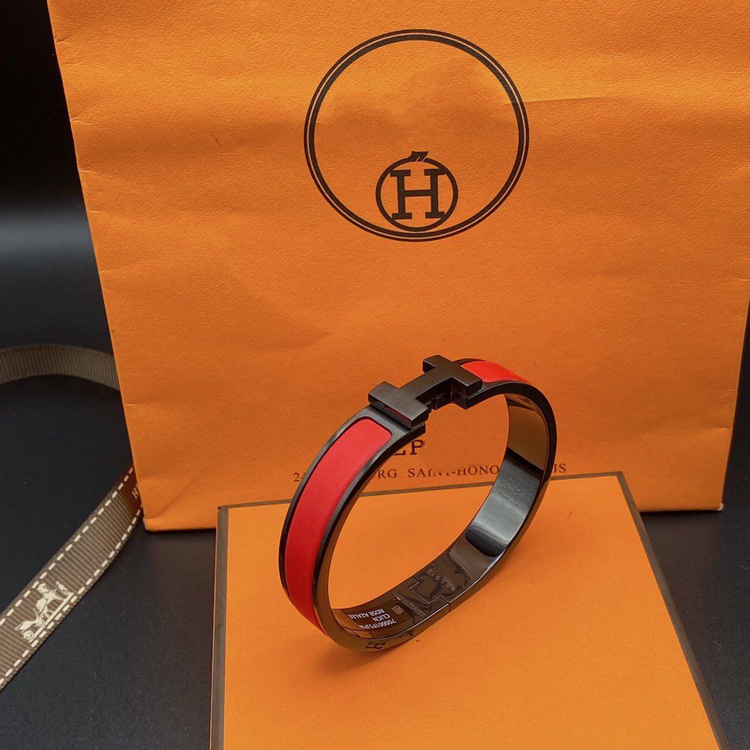 [Riva Jewelry]CLIC HM SO BLACK RED BRACELET