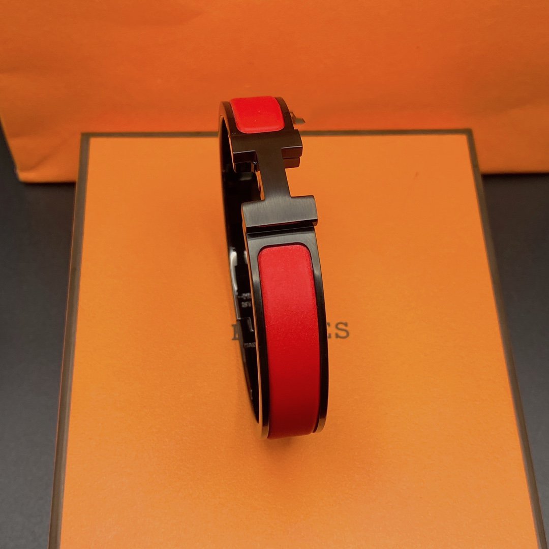 [Riva Jewelry]CLIC HM SO BLACK RED BRACELET