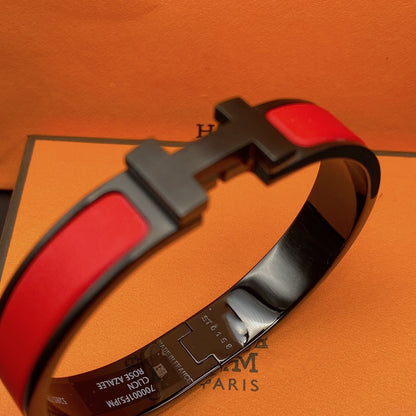 [Riva Jewelry]CLIC HM SO BLACK RED BRACELET