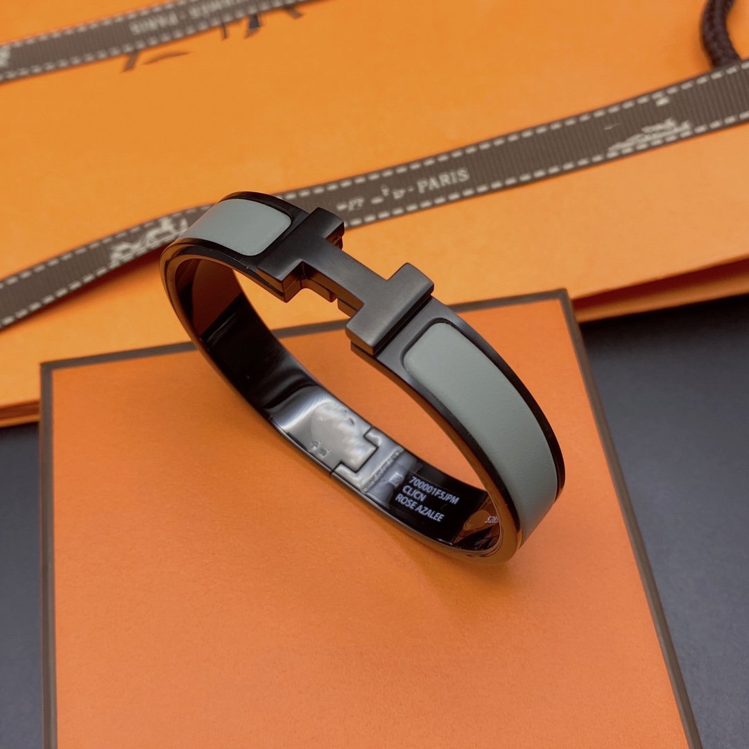 [Riva Jewelry]CLIC HM SO BLACK GREY BRACELET