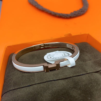 [Riva Jewelry]CLASSIC HM CLIC WHITE 8MM ENAMEL BRACELET