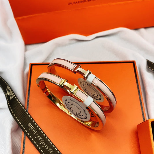 [Riva Jewelry]CLASSIC HM CLIC  PINK 8MM ENAMEL BRACELET