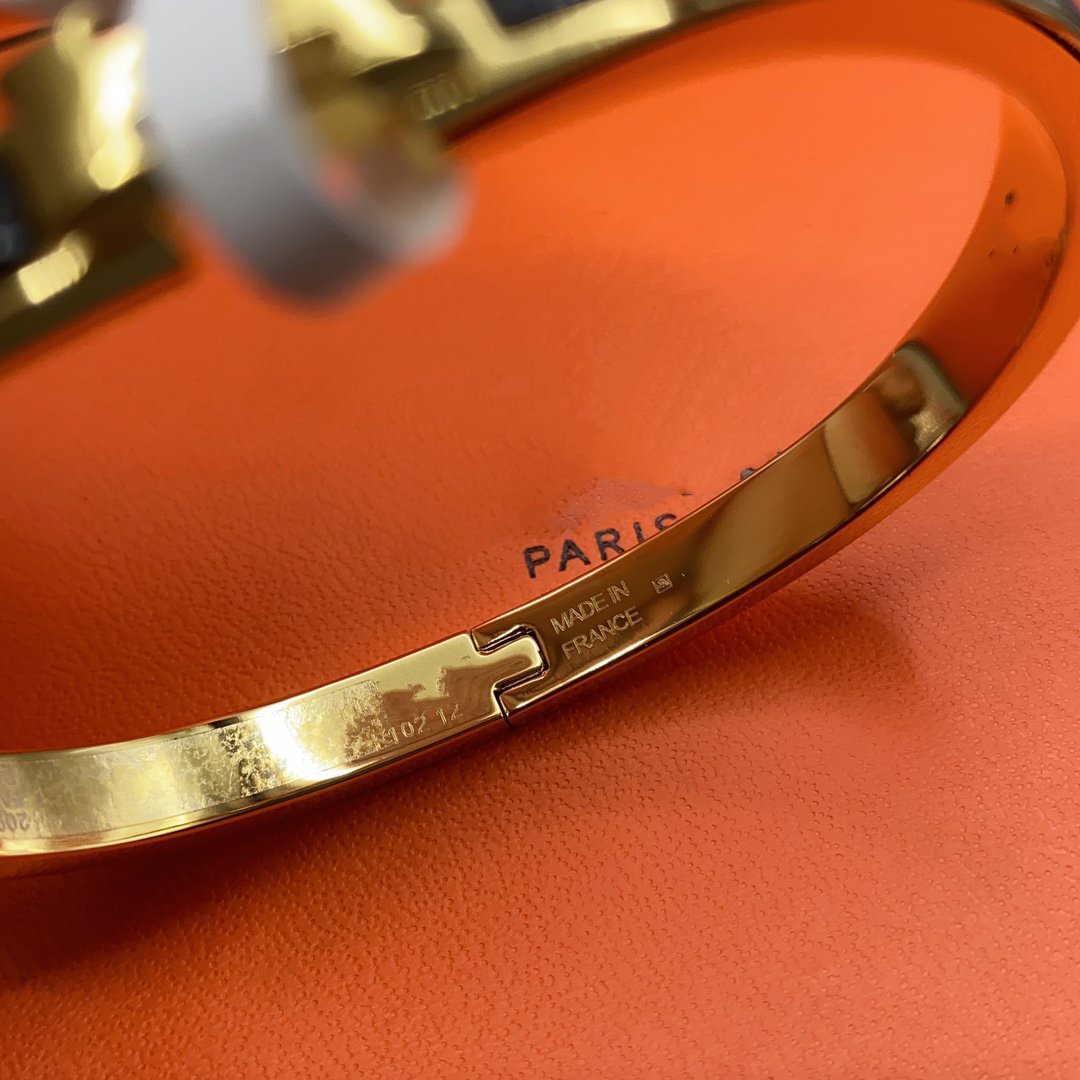 [Riva Jewelry]CLASSIC HM CLIC BLACK 8MM ENAMEL BRACELET