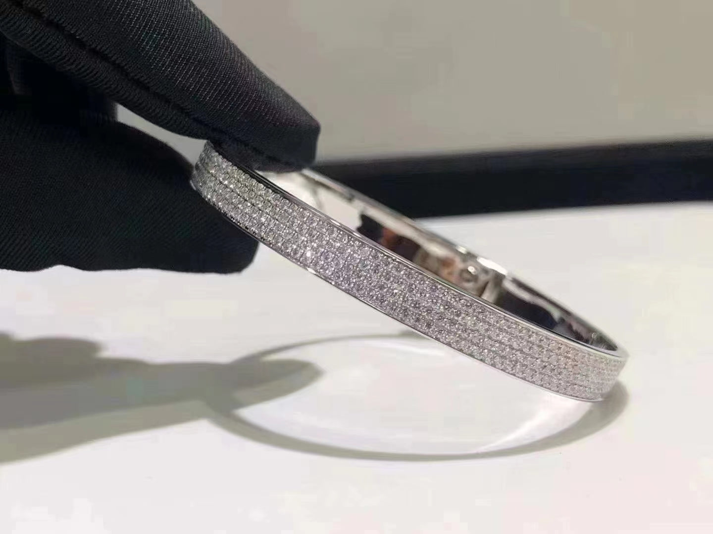 [Riva Jewelry]HM KELLY BRACELET IN SILVER AND FULL PAVE DIAMOND