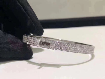 [Riva Jewelry]HM KELLY BRACELET IN SILVER AND FULL PAVE DIAMOND