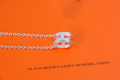[Riva Jewelry]HM NECKLACE H LETTER OVAL SERIES