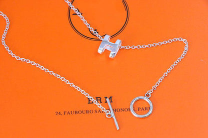 [Riva Jewelry]HM NECKLACE H LETTER OVAL SERIES