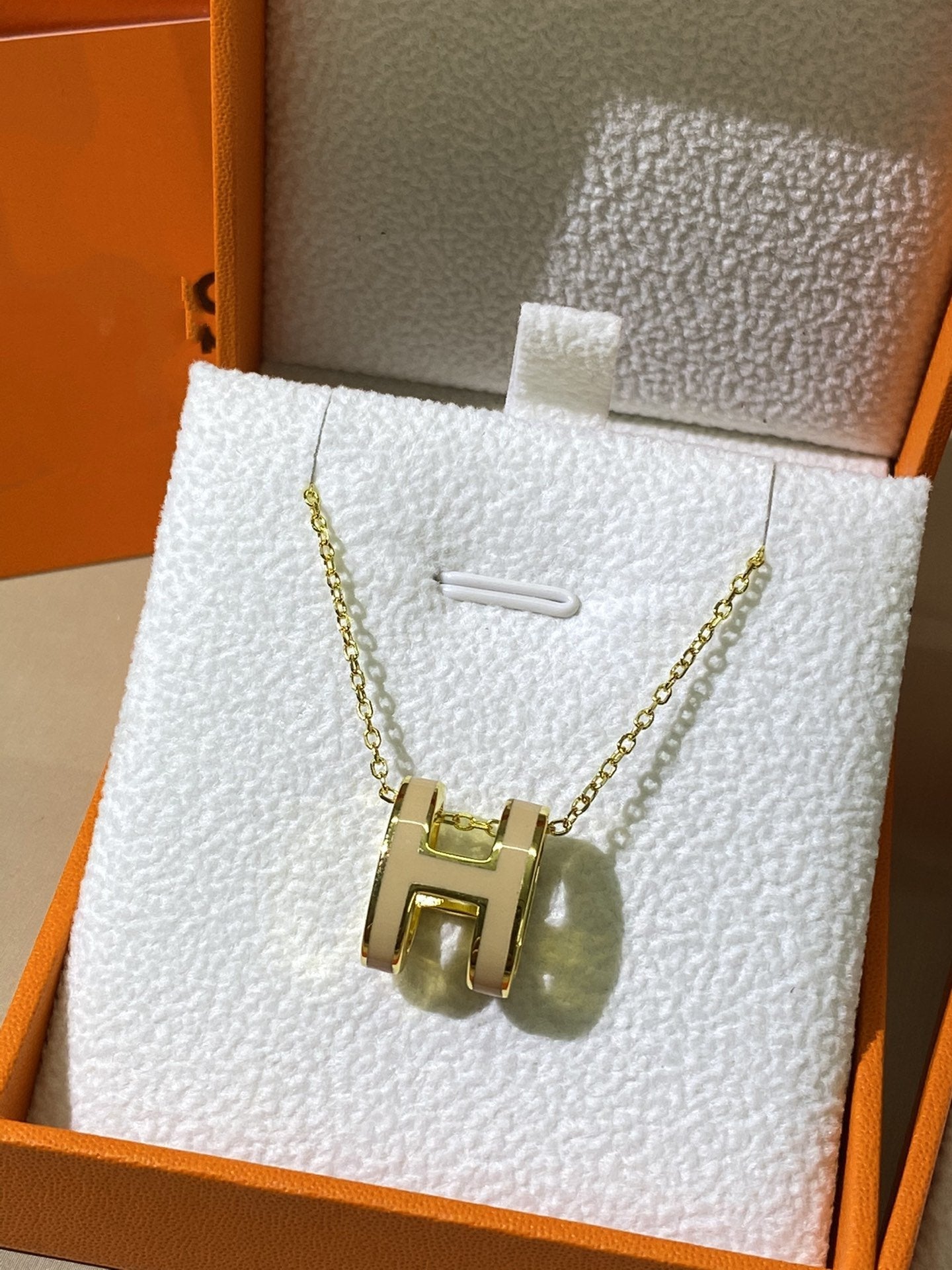 [Riva Jewelry]HM CLIC YELLOW ENAMEL GOLD NECKLACE