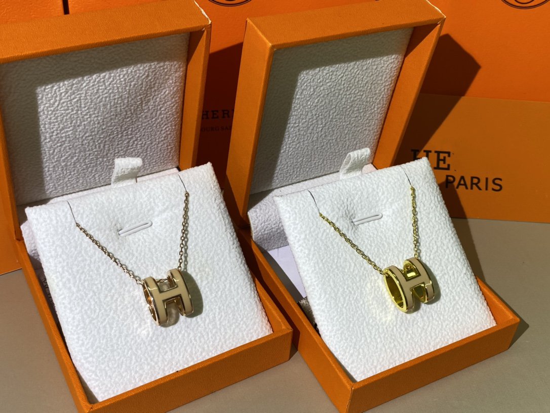 [Riva Jewelry]HM CLIC YELLOW ENAMEL GOLD NECKLACE