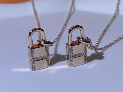 [Riva Jewelry]HM ADVANCED NICHE LOCK HEAD NECKLACE DIAMONDS