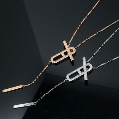 [Riva Jewelry]HM NECKLACE PLATINUM ROSE GOLD DIAMOND