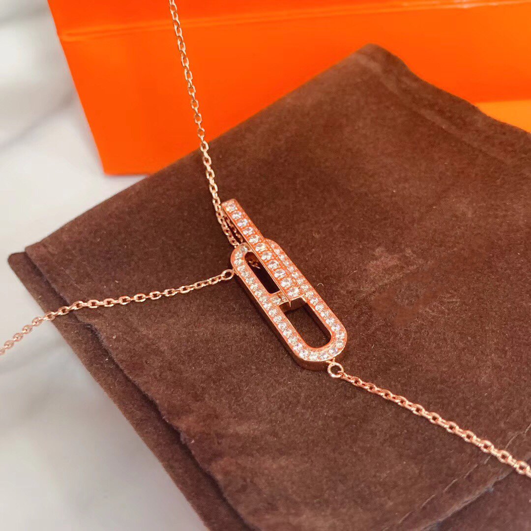 [Riva Jewelry]HM NECKLACE PLATINUM ROSE GOLD DIAMOND