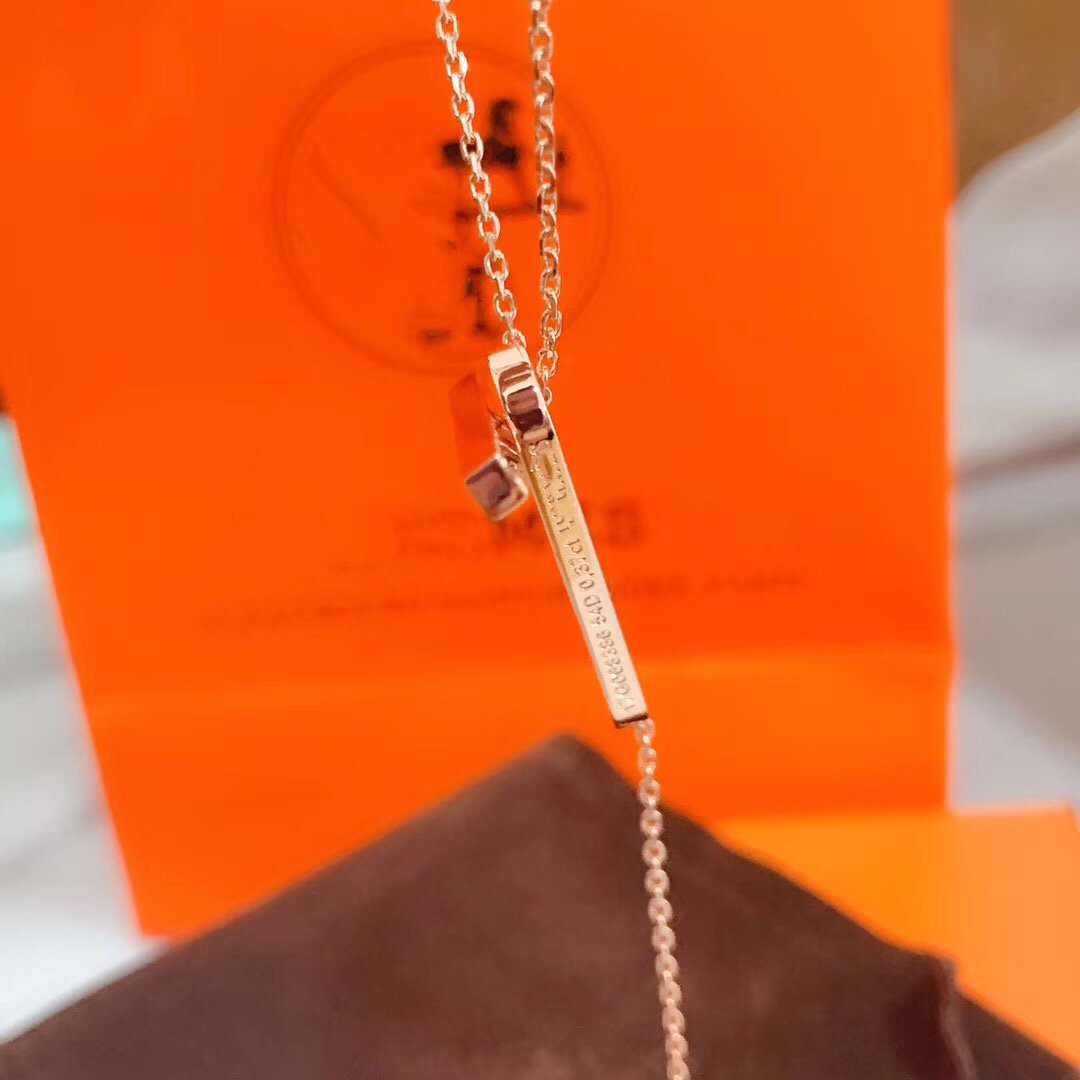 [Riva Jewelry]HM NECKLACE PLATINUM ROSE GOLD DIAMOND
