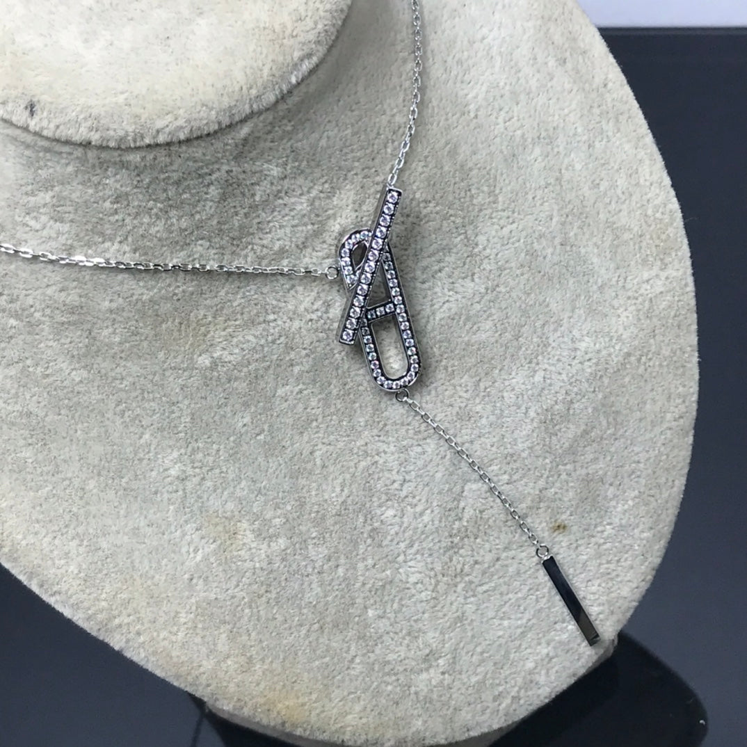 [Riva Jewelry]HM NECKLACE PLATINUM ROSE GOLD DIAMOND
