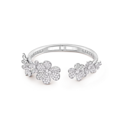 [Riva Jewelry]LUMINOUS BLOSSOM OPEN BANGLE