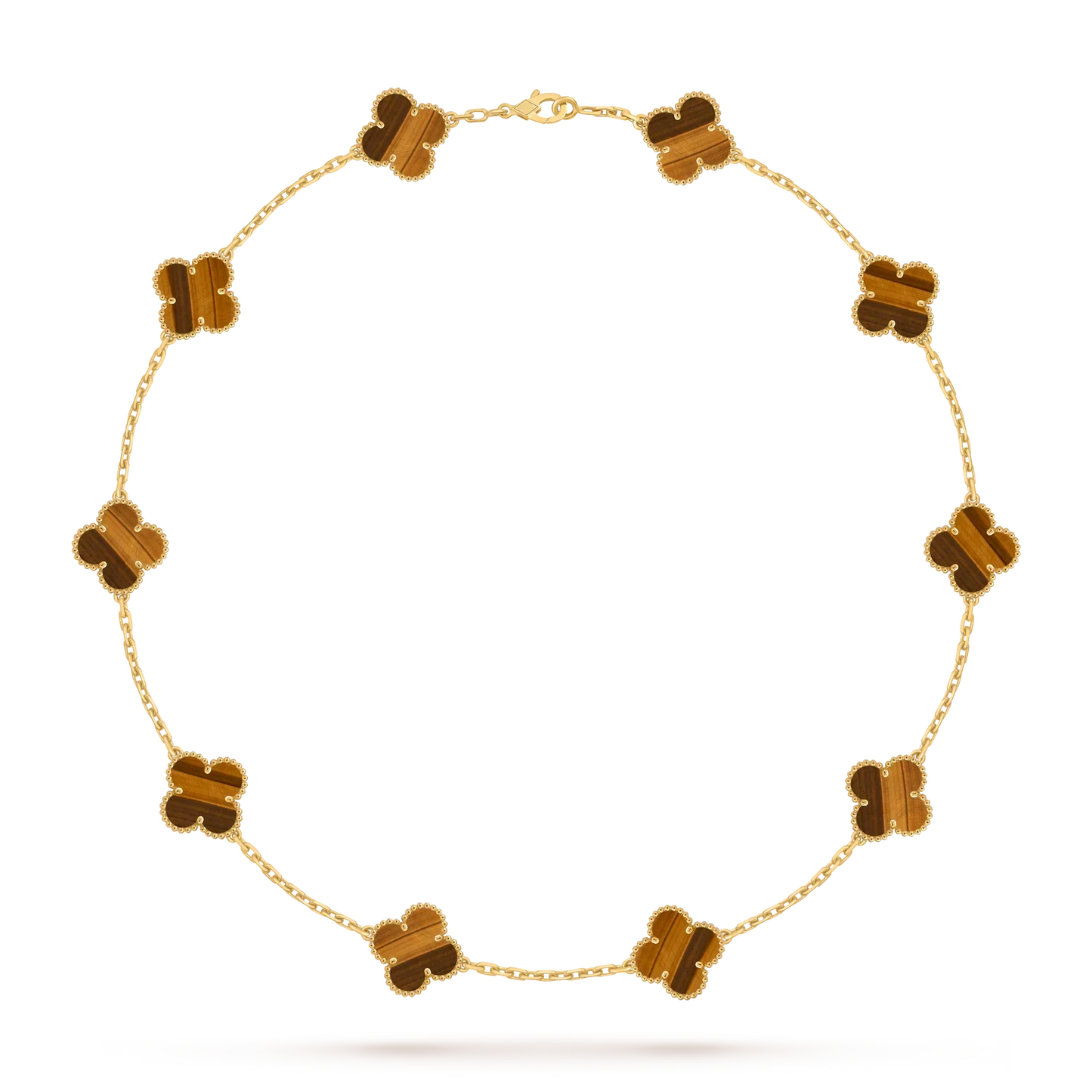 [Riva Jewelry]CLASSIC LUCKY 10-MOTIF CLOVER NECKLACE GOLD COLLECTION