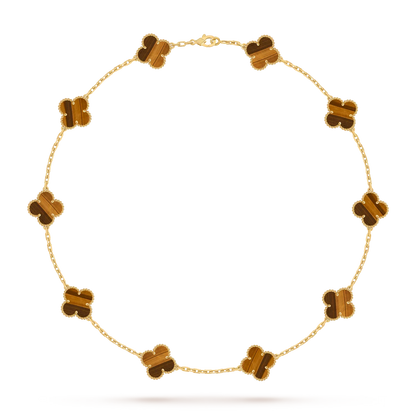 [Riva Jewelry]CLASSIC LUCKY 10-MOTIF CLOVER NECKLACE GOLD COLLECTION