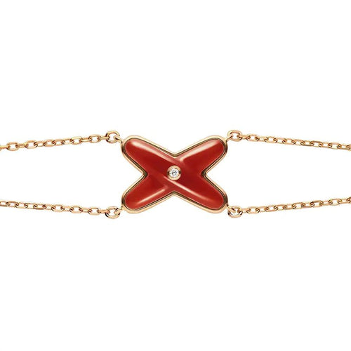 [Riva Jewelry]JEUX BRACELET CARNELIAN ROSE GOLD 1 DIAMOND