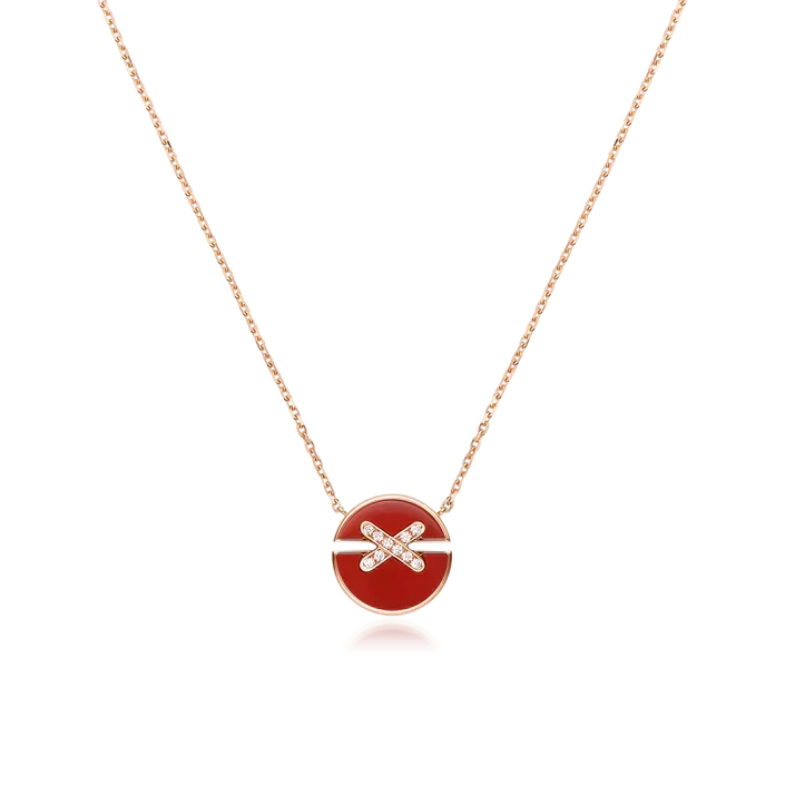 [Riva Jewelry]JEUX DE ROSE GOLD DIAMOND NECKLACE